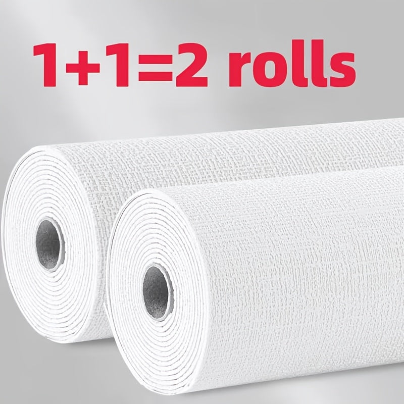 Luxury Linen Wallpaper Self-Adhesive 3D Textured Waterproof for Home Decor