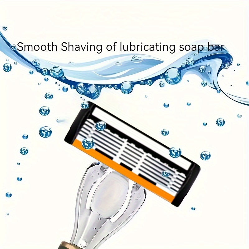 Men's Stainless Steel Safety Razor Set with Sharp Blades for Close Shave