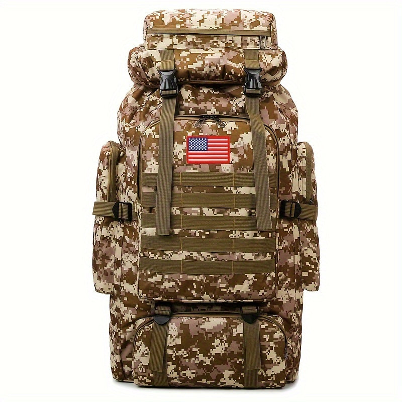 Large 80L Water-Resistant Hiking Backpack for Men and Women Travel and Mountaineering