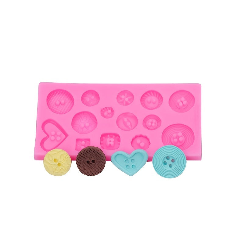 Silicone Mold for Button Shaped Desserts and Treats Baking Candy Gummy Ice Cream Kitchen Tool
