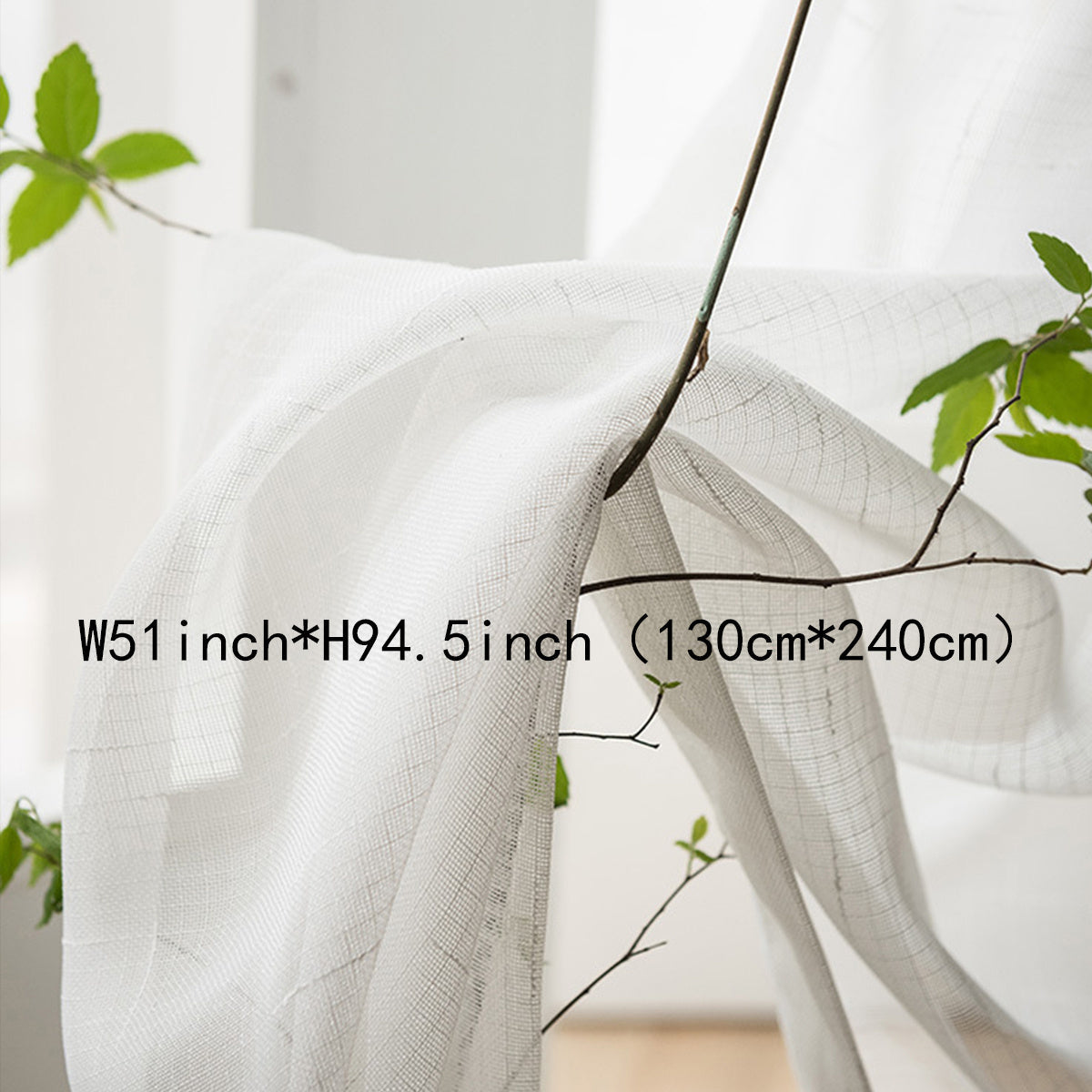 Sheer Curtain with Striped Design Polyester Rod Pocket for Living Room Balcony