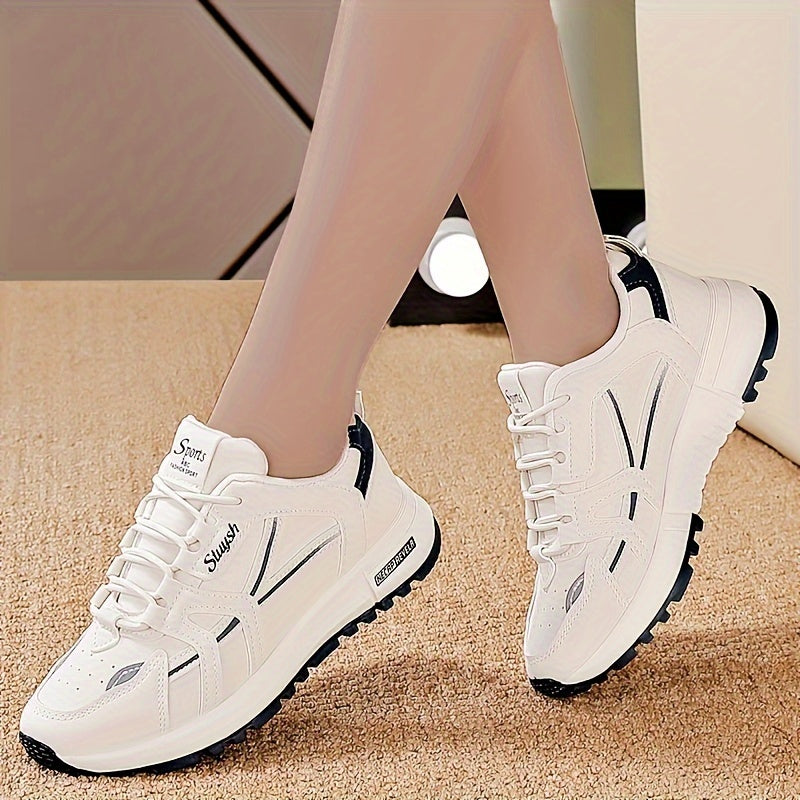 Women's Colorblock Casual Sneakers with Soft Sole Platform for Walking