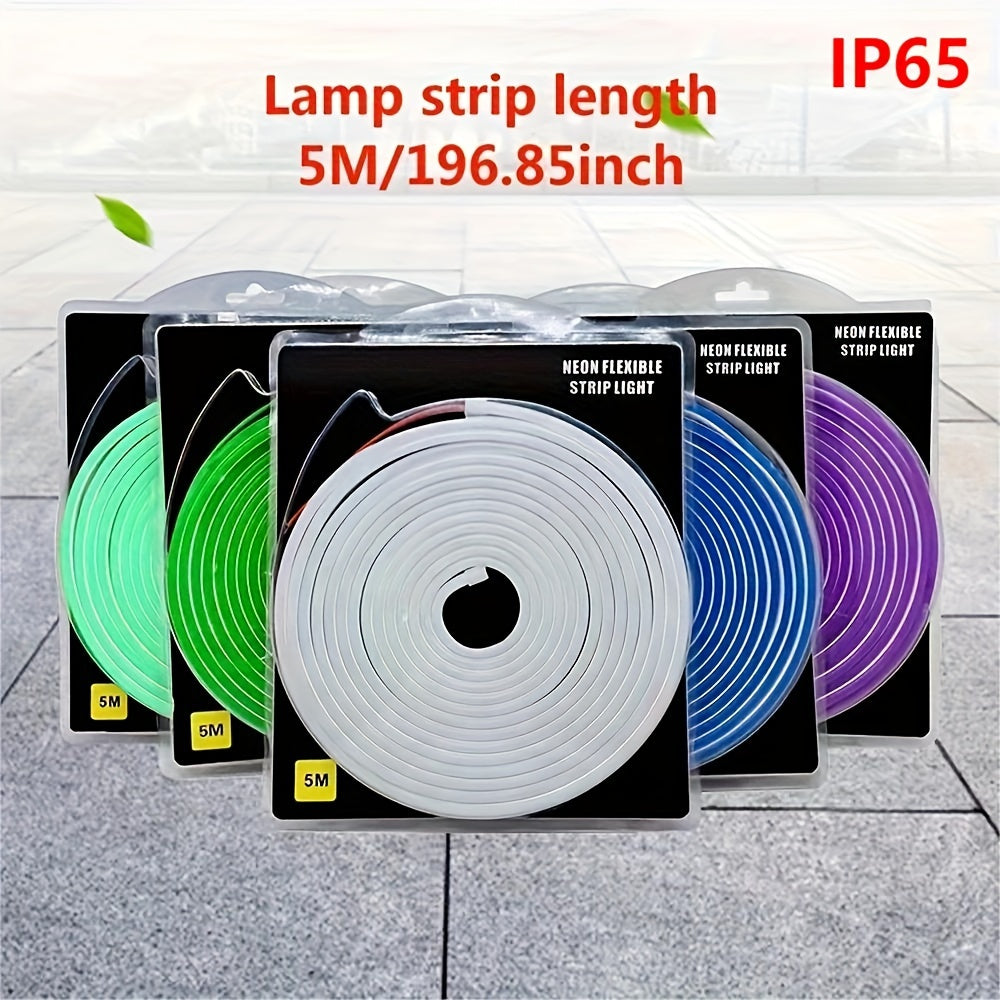 12V LED Neon Flexible Strip Light 5 Meter Indoor Outdoor Advertising Sign Ambient Lighting