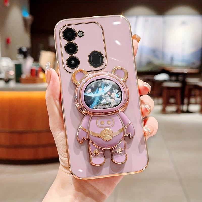 Shockproof TPU Phone Case with Anti-Drop Protection and Built-in Holder for Spark Series Models