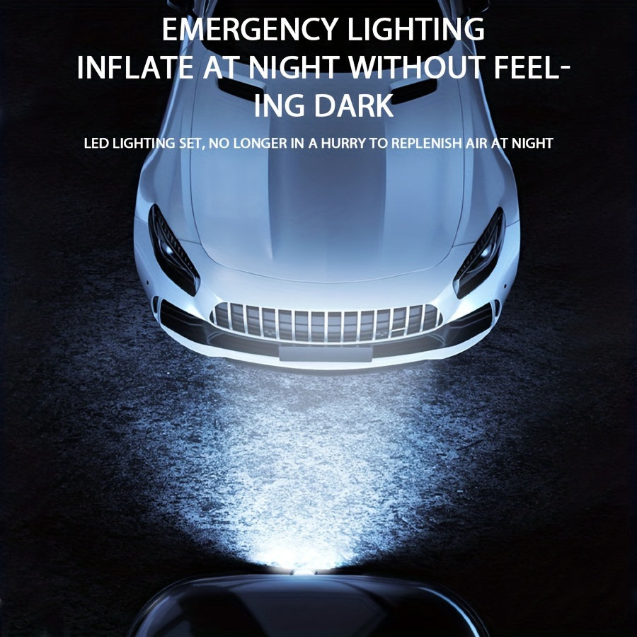 Wireless Portable Air Compressor Inflator with LED Light for Cars Motorcycles Bicycles