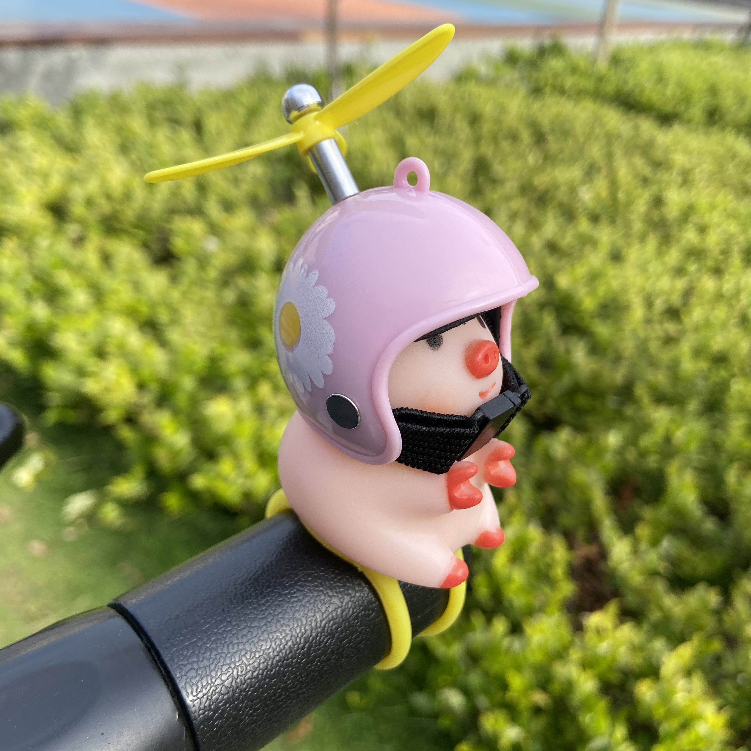 Pig Helmet Handlebar Accessory for Scooters, Cute Motorcycle Decor