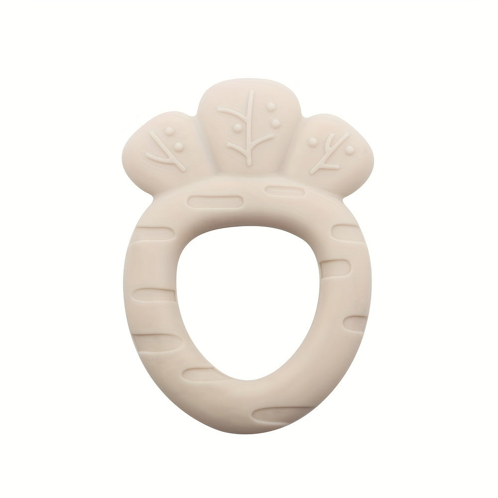 Mordedor de silicona para niños en forma de zanahoria, libre de BPA, de grado alimenticio, fácil de lavar, calmante para encías sensibles