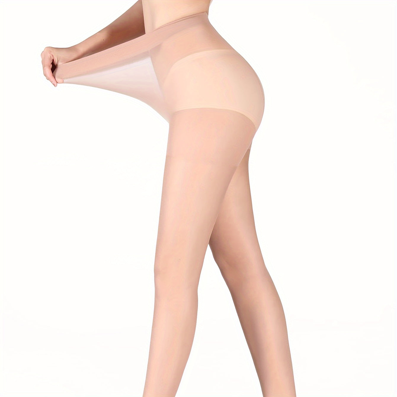 Plus Size Women Tights Control Top High Waist Mesh Pantyhose 3 Pack