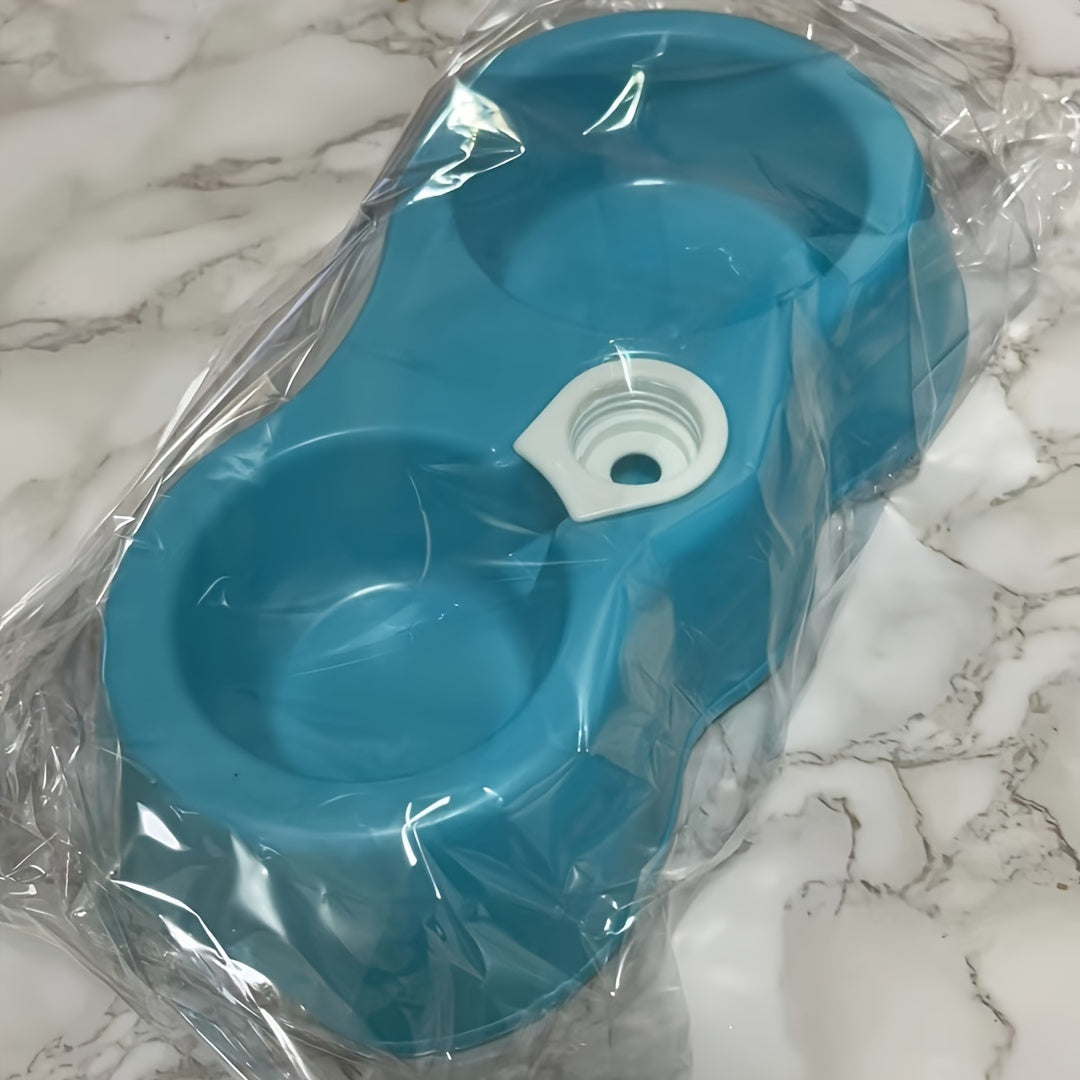 Automatic Plastic Pet Feeder and Water Dispenser Set for Cats and Dogs Double Bowls