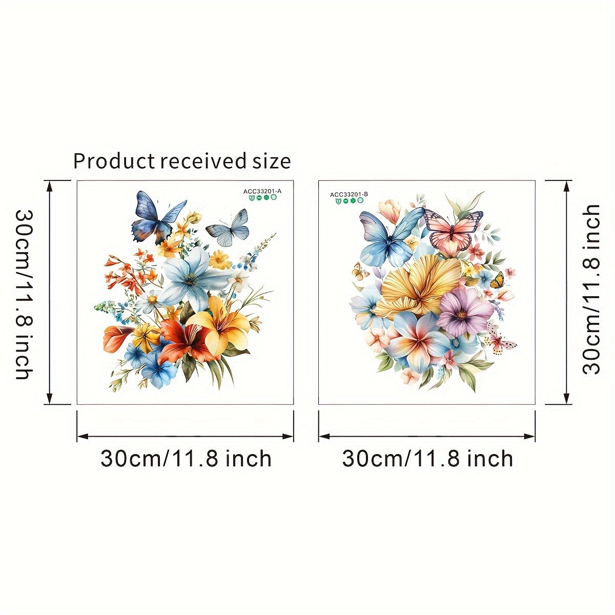 DIY Floral Toilet Seat Stickers Self-Adhesive Ceramic Surface Decal