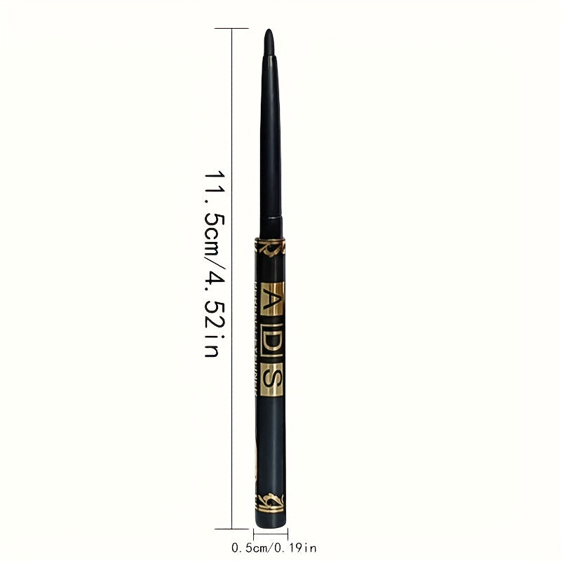 Set of 3 Waterproof Black Eyeliner Pencils with Twist Application Smudge-Proof Sweatproof