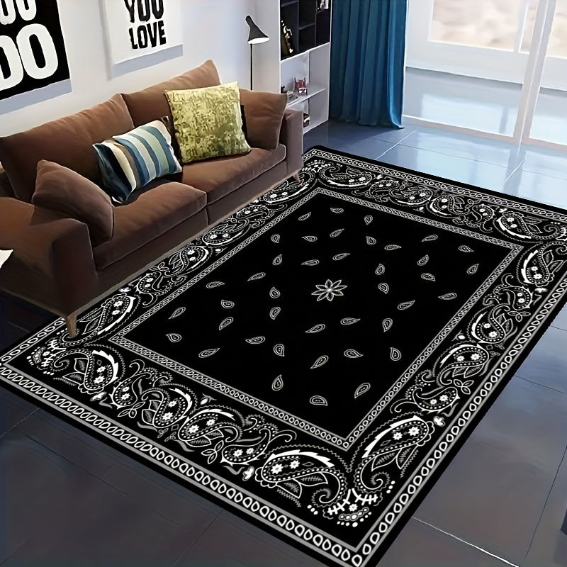 Vintage Rug Washable Floor Mat for Living Room Bedroom Kitchen Outdoor Durable Stylish