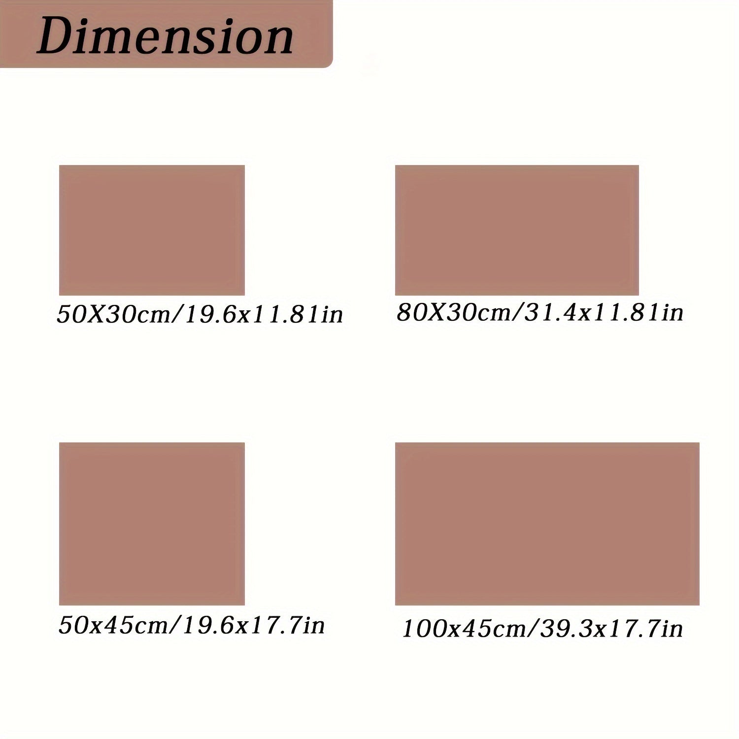 Dual-Sided Faux Leather Desk Mat Brown Rectangular Mouse Pad for Office Gaming Writing