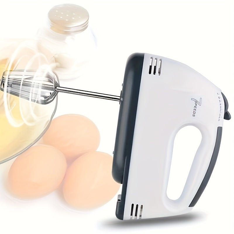 Electric Handheld Mixer Stainless Steel 15-Speed Portable Kitchen Appliance