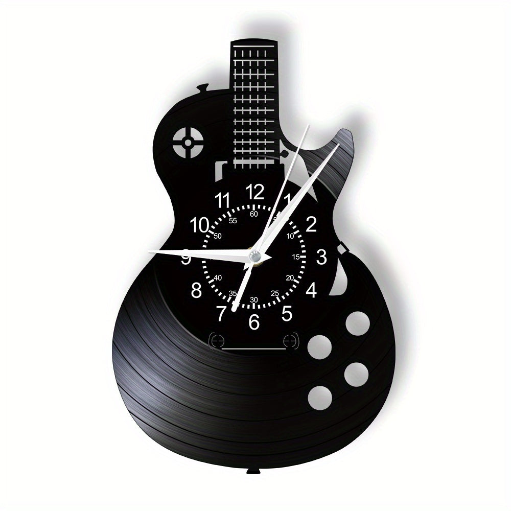 Guitar Vinyl Wall Clock Unique Gift for Guitar Players Home Decor