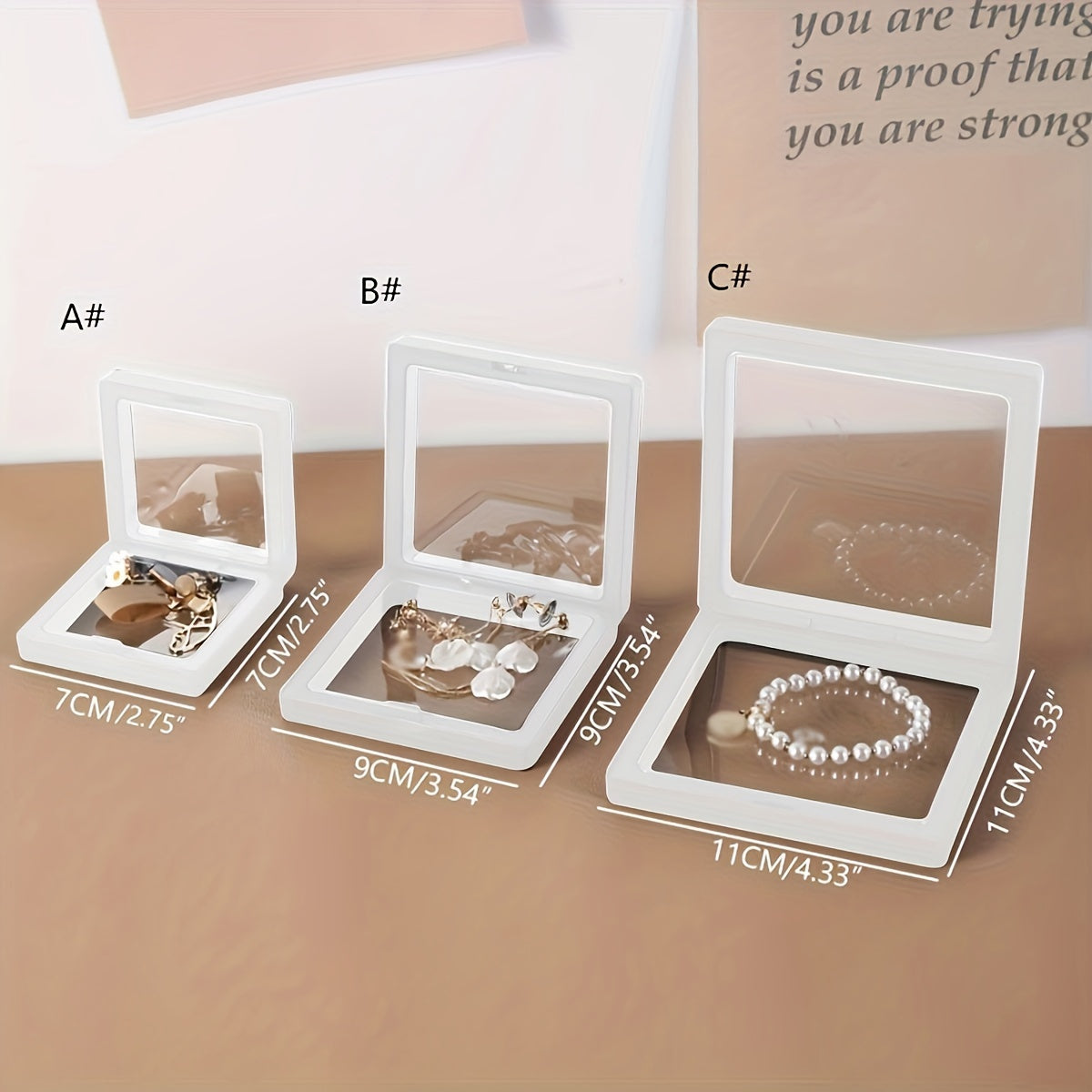 Caja de almacenamiento para joyas con 10 compartimentos, a prueba de polvo y resistente a la oxidación, con película de PE