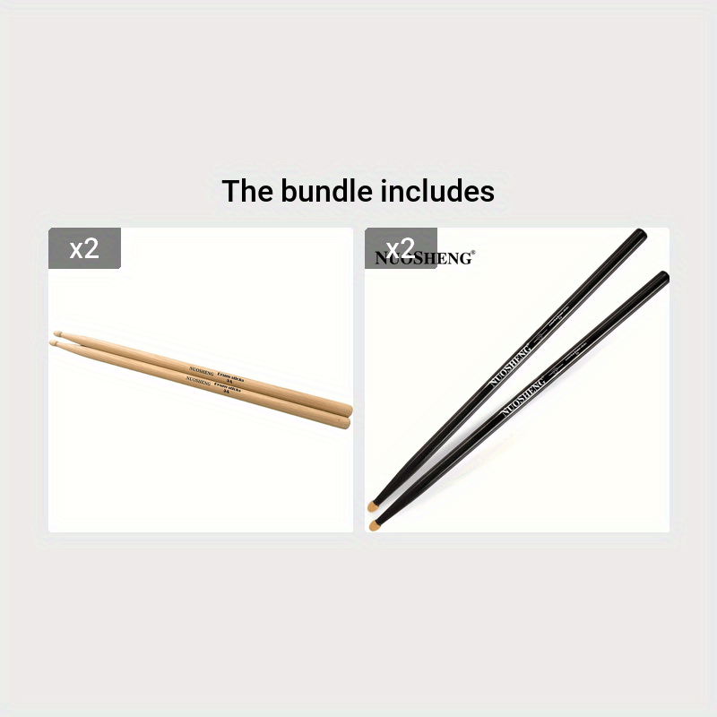 Premium Maple Wood 5A Drumsticks for Adult Jazz and Snare Drums Pair