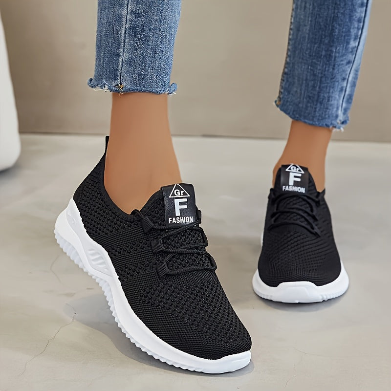 Women Breathable Knit Sneakers Lightweight Non-Slip Comfortable All-Season