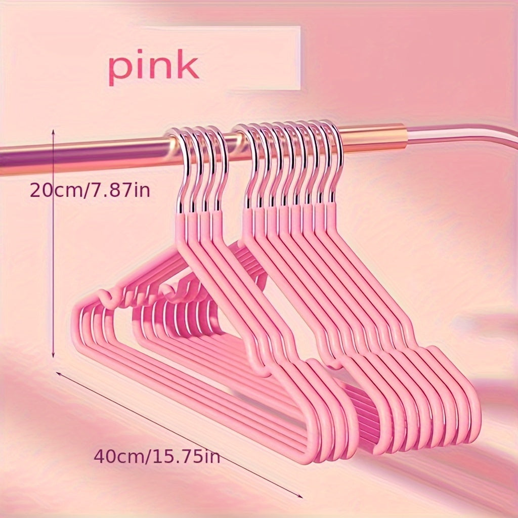 Set of 10 Non-Marking Anti-Slip Hangers for Home Use with Gel-Coated Material