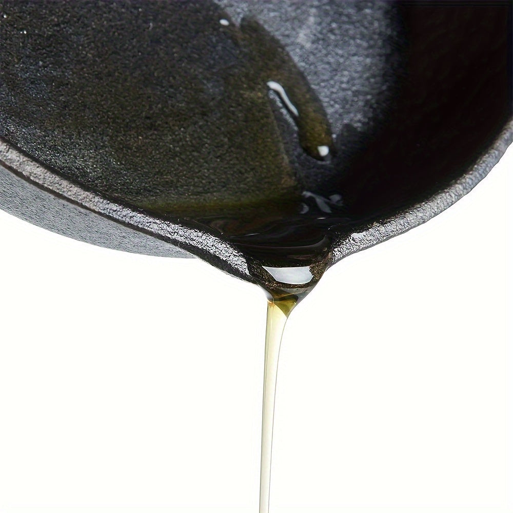 Juego de tres sartenes de hierro fundido con revestimiento antiadherente, aptas para horno, para uso en interiores y exteriores