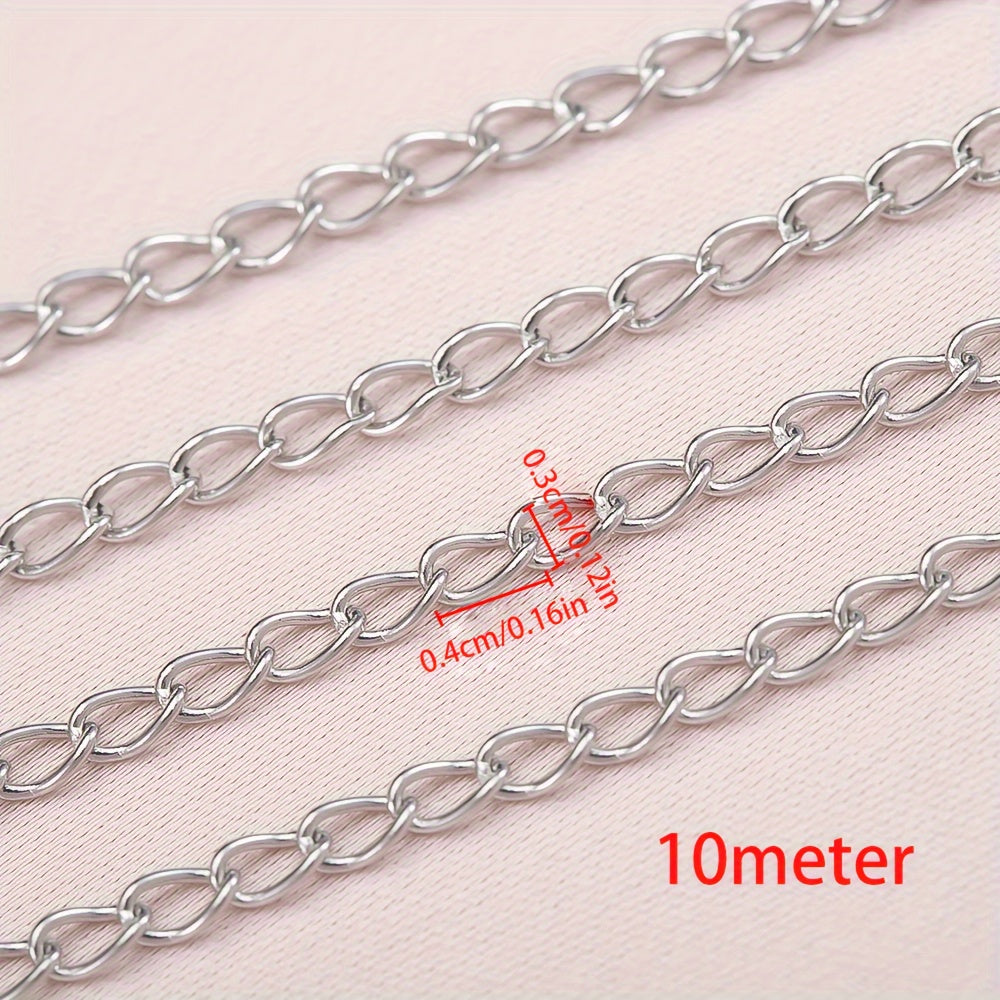 10m Stainless Steel Jewelry Chain for Crafting Necklaces and Bracelets