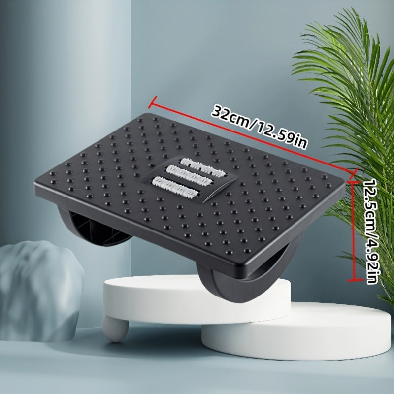 Taburete de pie de escritorio cuadrado de plástico ergonómico, plegable, otomán de oficina antideslizante