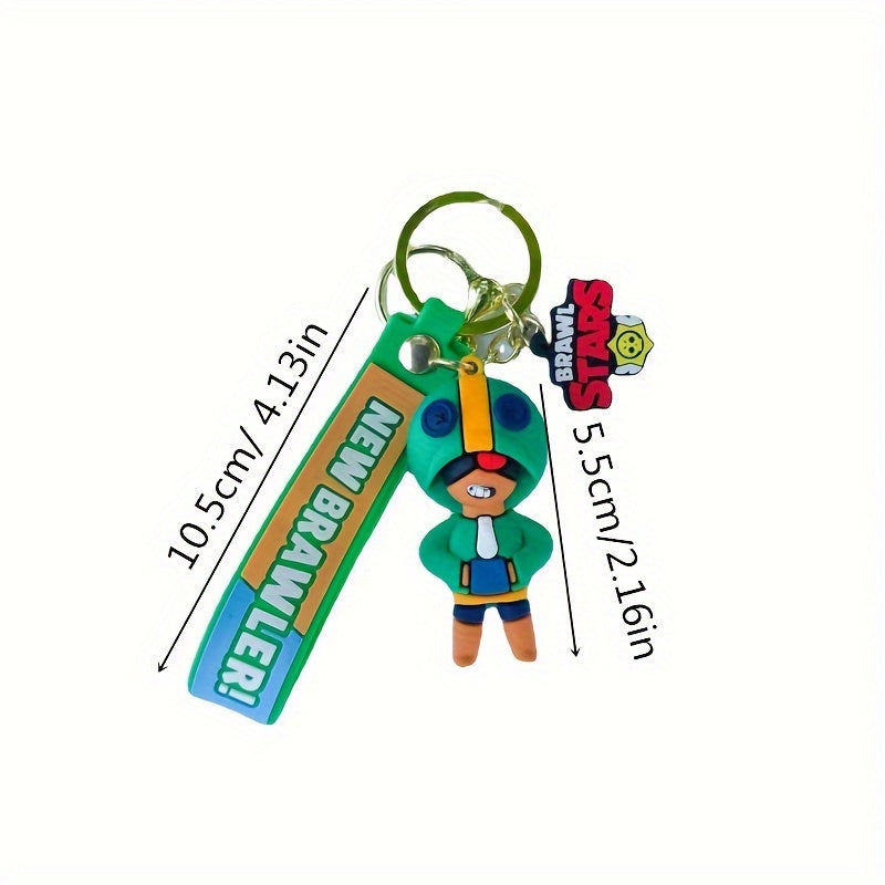 Charming Cartoon Keychain PVC Doll Red Non-Metal Cute Bag Accessory