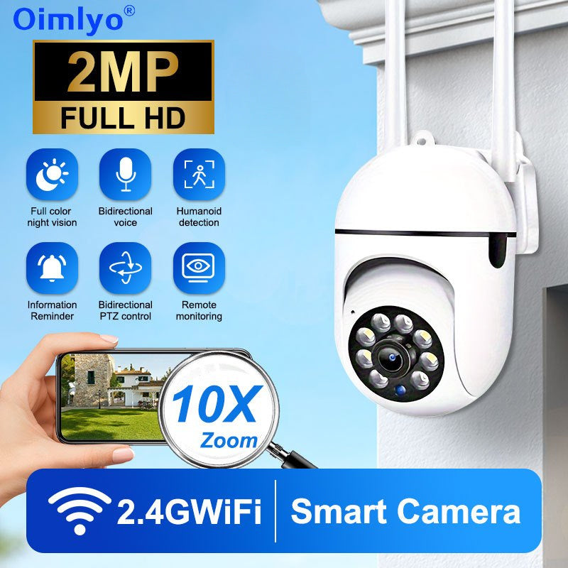 1080P HD Sferik Xavfsizlik Kamerasi Simsiz Kechqurun Ko‘rish Harakatni Aniqlash Ikki Yo‘nalishli Audio PTZ Ilova Boshqaruvi