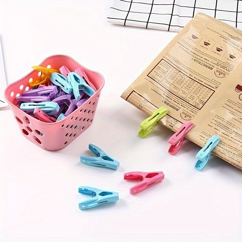 30 Pieces of Durable Plastic Clothes Clips for Drying Small Garments