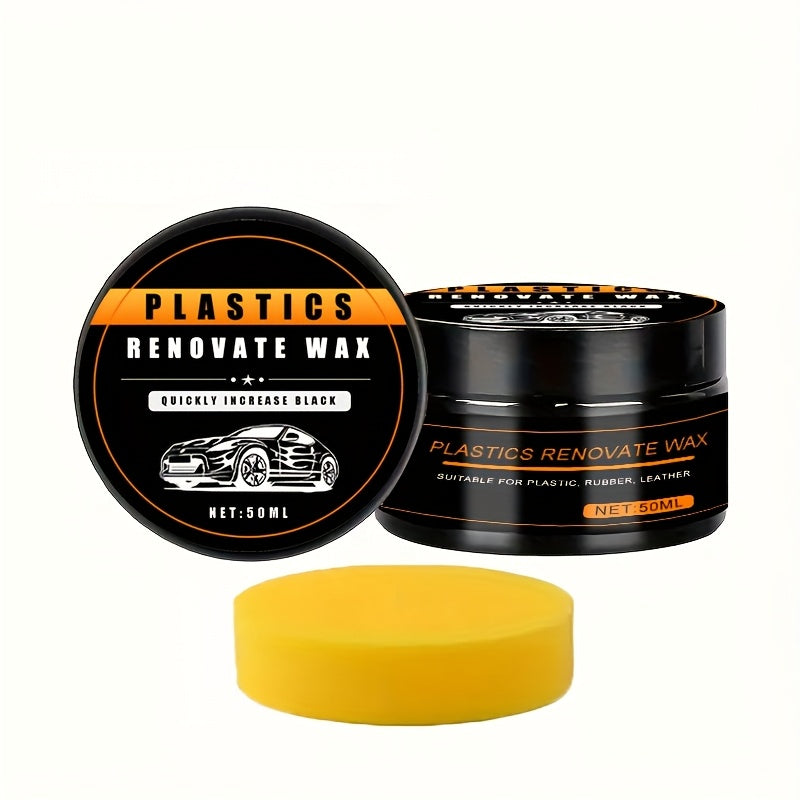 Car Interior Refurbishment Cream Plastic Restorer for Dashboards and Seats Black