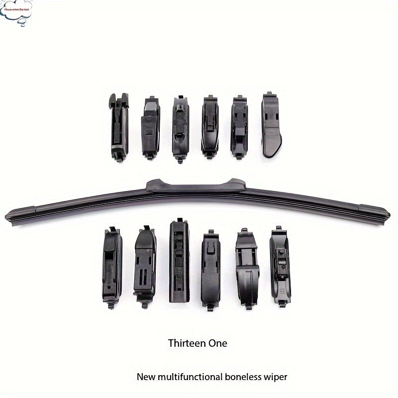 Universal U-Shaped Multi-Functional Wiper Blade Durable Dual Rubber Fit All Cars