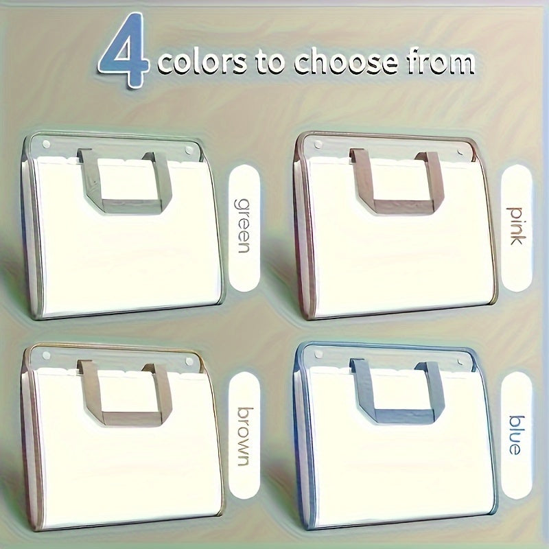 Organizador de archivos A4 de PVC impermeable con 13 bolsillos, portátile blanco para documentos para oficina, escuela y hogar