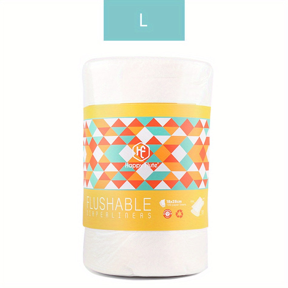 Biodegradable Flushable Diaper Liners 100 Sheets Eco-Friendly Disposable Cloth