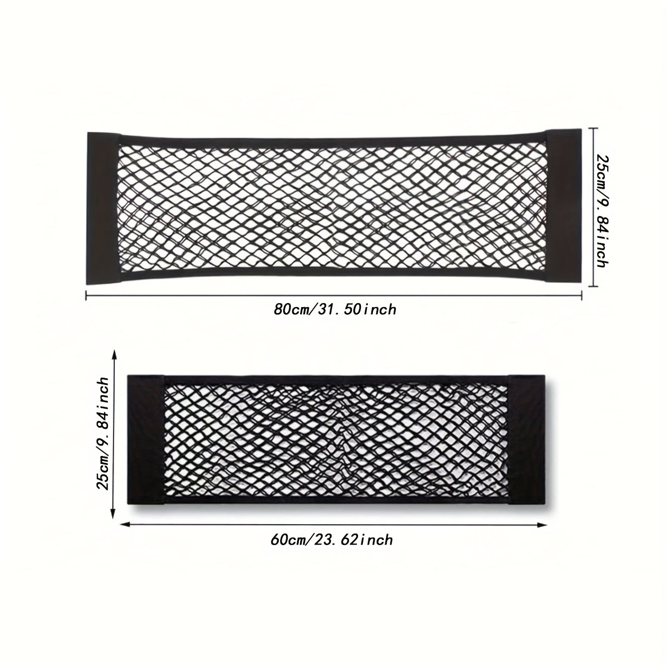 Органайзер для багажника автомобиля из нейлона с черной сеткой и магнитной лентой для хранения в автомобиле