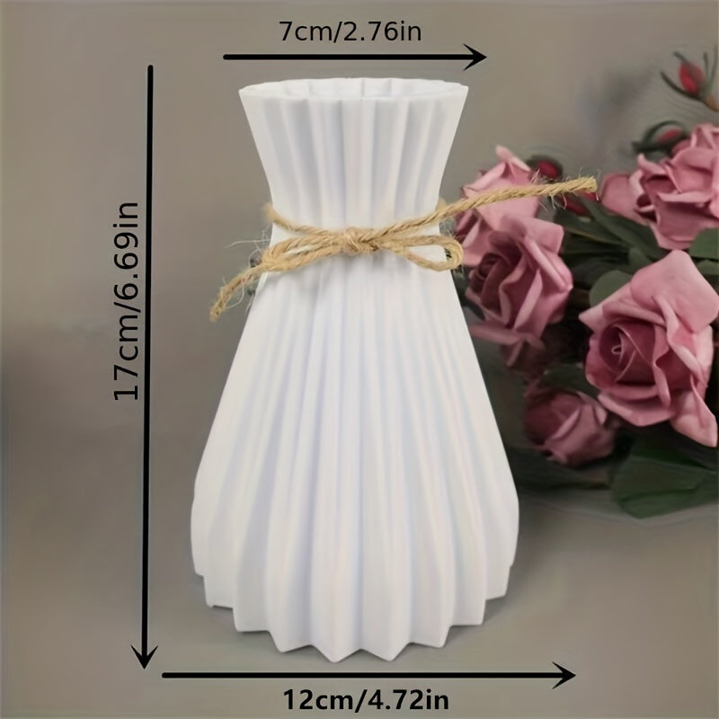 Nordic-Inspired Plastic Vase for Fresh Flowers Home Decor