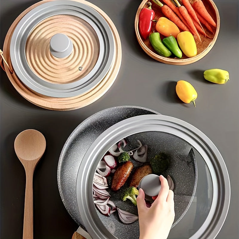 Silicone Universal Lid for Cookware Fits 7-12 Inch Pots Pans Skillets Heat Resistant Glass Cover