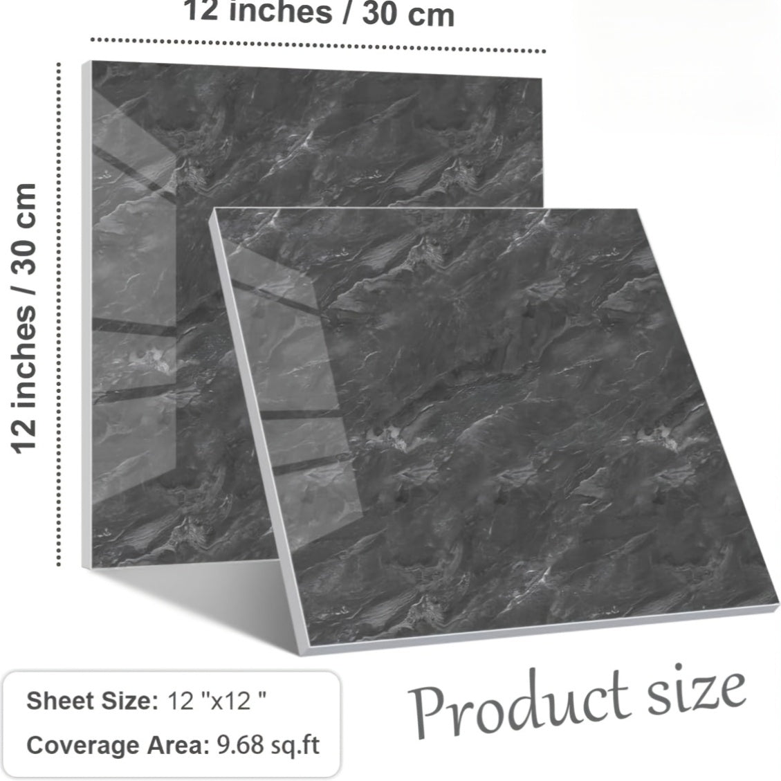 Vintage Marble Self-Adhesive Wall Tiles Waterproof Peel and Stick Backsplash for Bathroom Kitchen Living Room