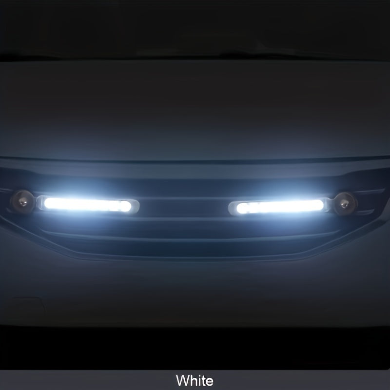 Car Exterior LED Light Decoration Kit 2pcs Rotation Fan Auxiliary Lighting