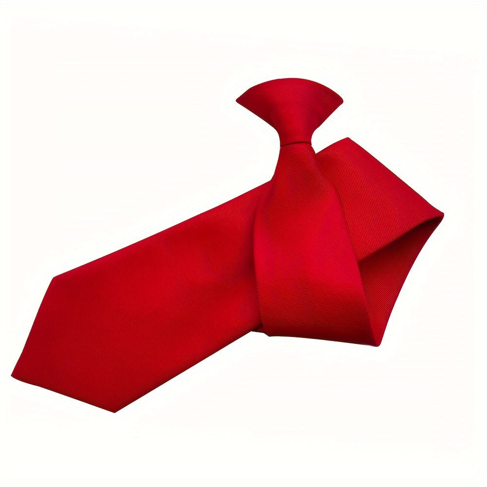 Qora erkaklar uchun sozlanadigan oldindan bog‘langan galstuk to‘plami, to‘qilgan kliplar bilan, to‘ylar, ofis, maktab formasi uchun