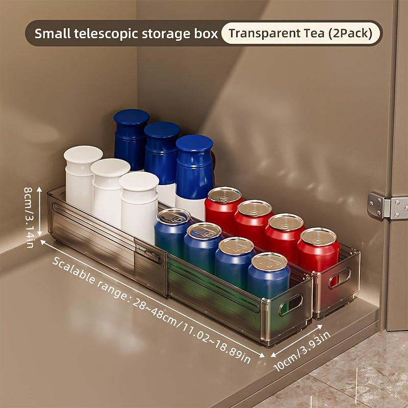 Caja de almacenamiento de ropa expandible con recipiente de plástico retráctil para cocina, dormitorio, baño y oficina