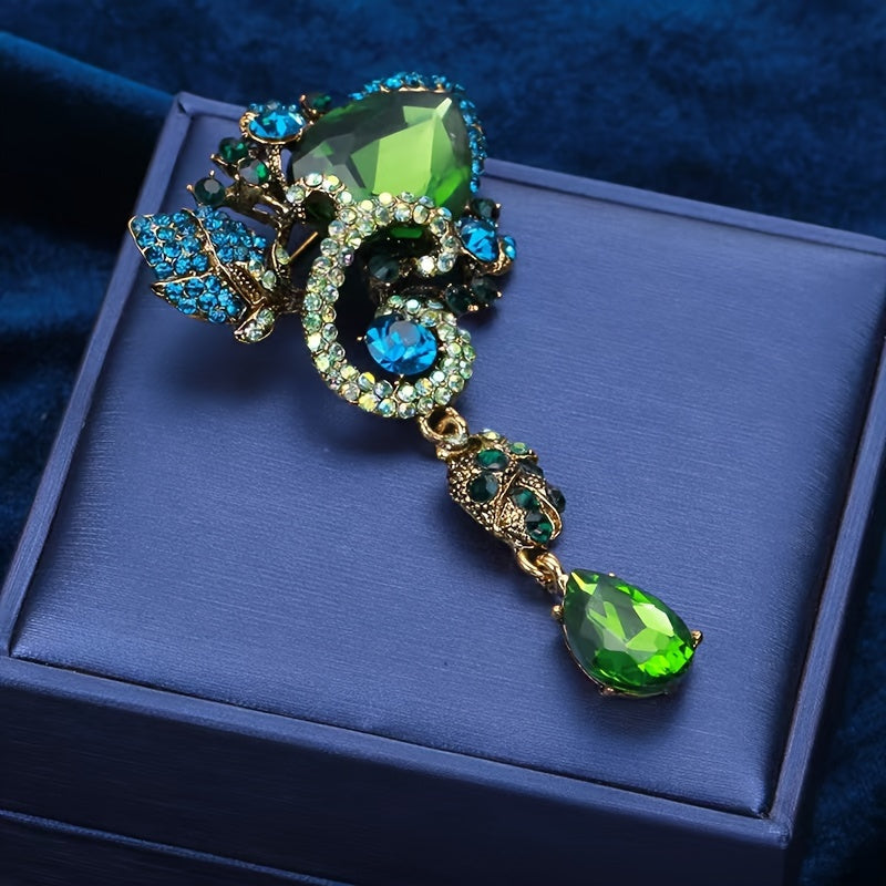 Elegant Rhinestone Butterfly Brooch for Weddings and Special Events