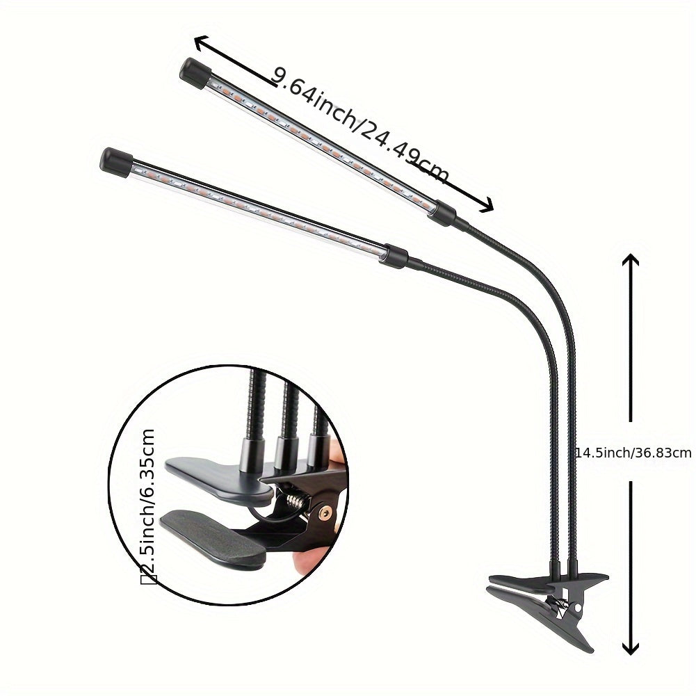 USB Powered Full Spectrum LED Grow Light with Flexible Gooseneck Foldable Design for Indoor Plants