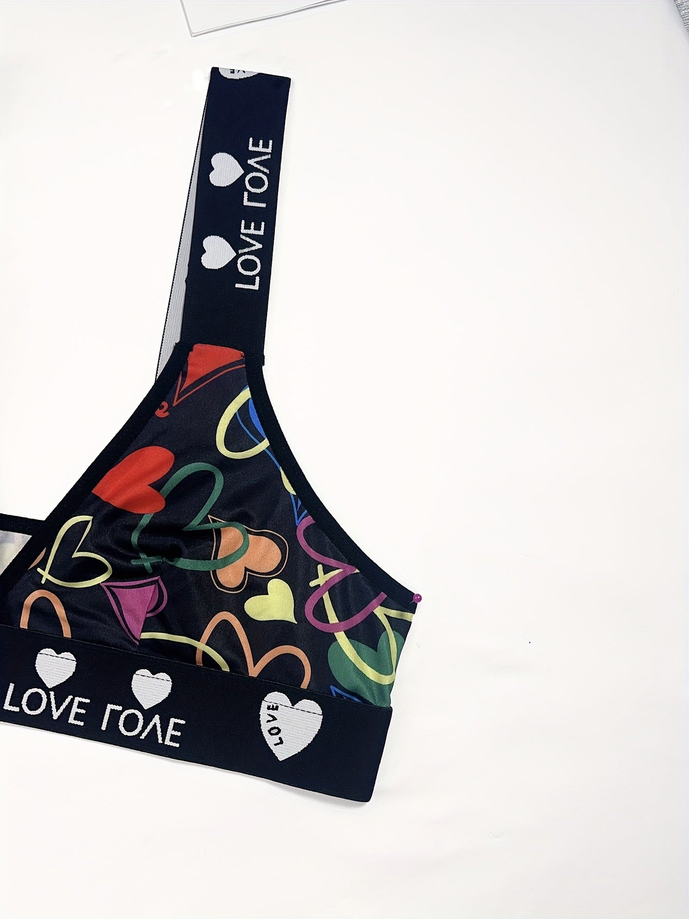 Rangli Blokli Tank Bra va Ichki kiyimlar, Ayollar uchun Jozibali Lingerie va Ichki kiyimlar