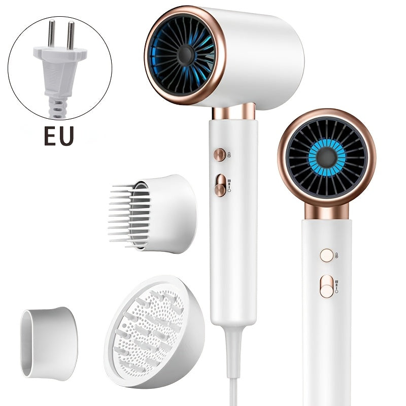 Secador de pelo iónico con 3 velocidades, aire caliente y frío, iones negativos, cable de 1.8M
