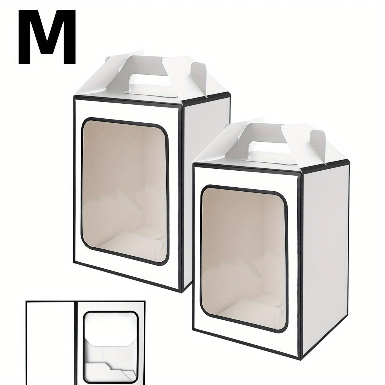 2 Cake Boxes with Clear Windows for Baked Goods Pastries and Party Favors