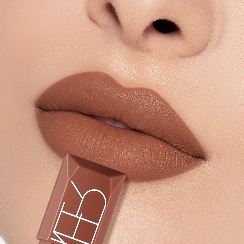 Long-Lasting Waterproof Matte Lipstick for All Skin Types in Red and Brown with Plant Squalane