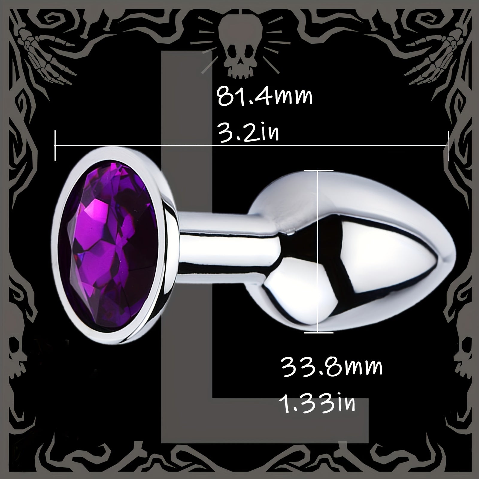 Adult Female Male Couple Stainless Steel Anal Plug with Rose Gem Beads