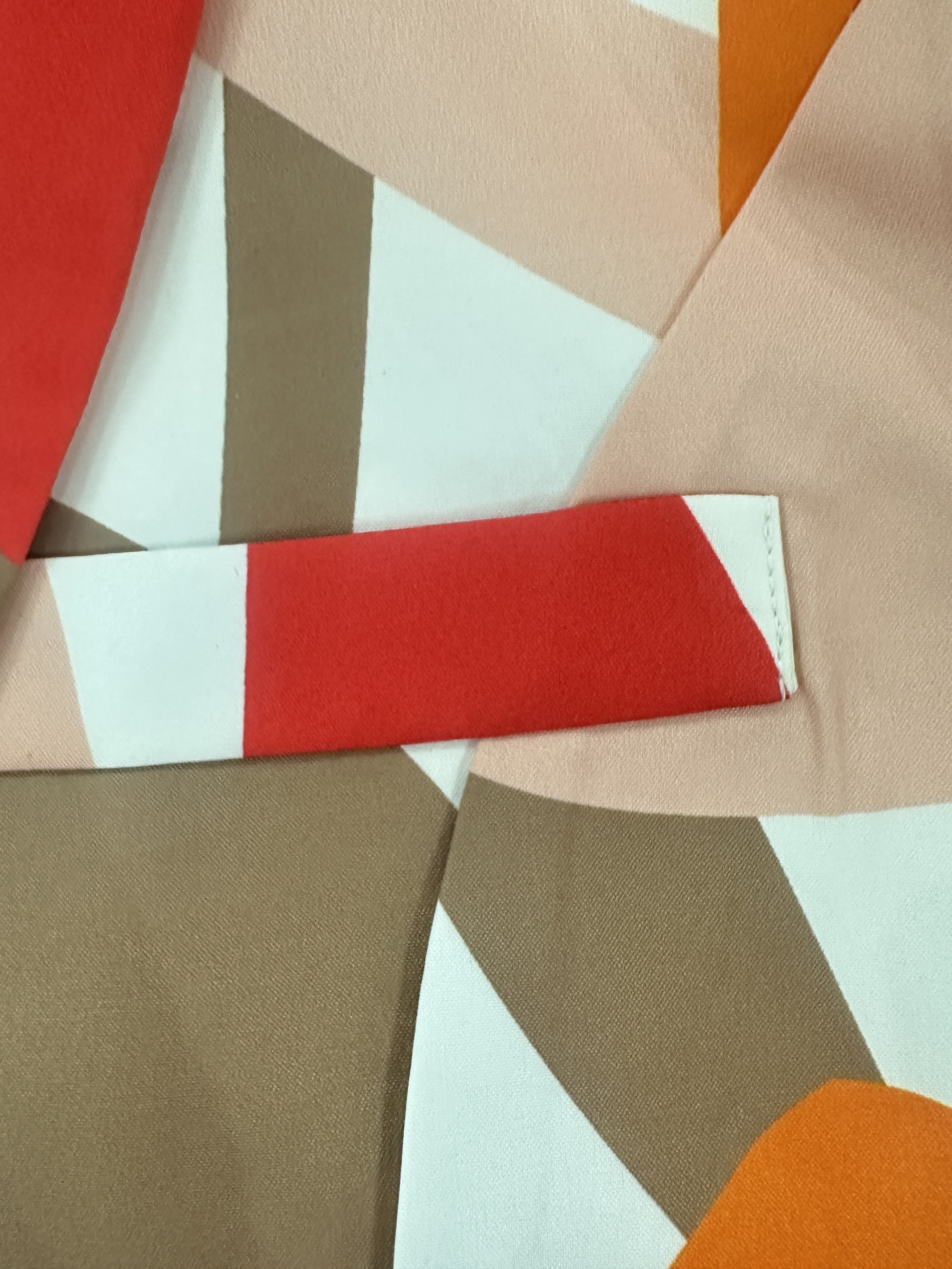 Plus Size Women's Geometric Print Blazer Slim Fit Tuxedo Jacket for Casual and Office