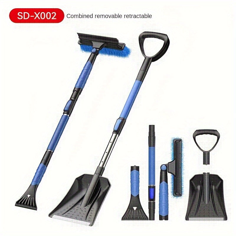 Snow Scraper Set with Telescopic Ice Scraper Snow Shovel and Brush for Car Winter Snow Removal