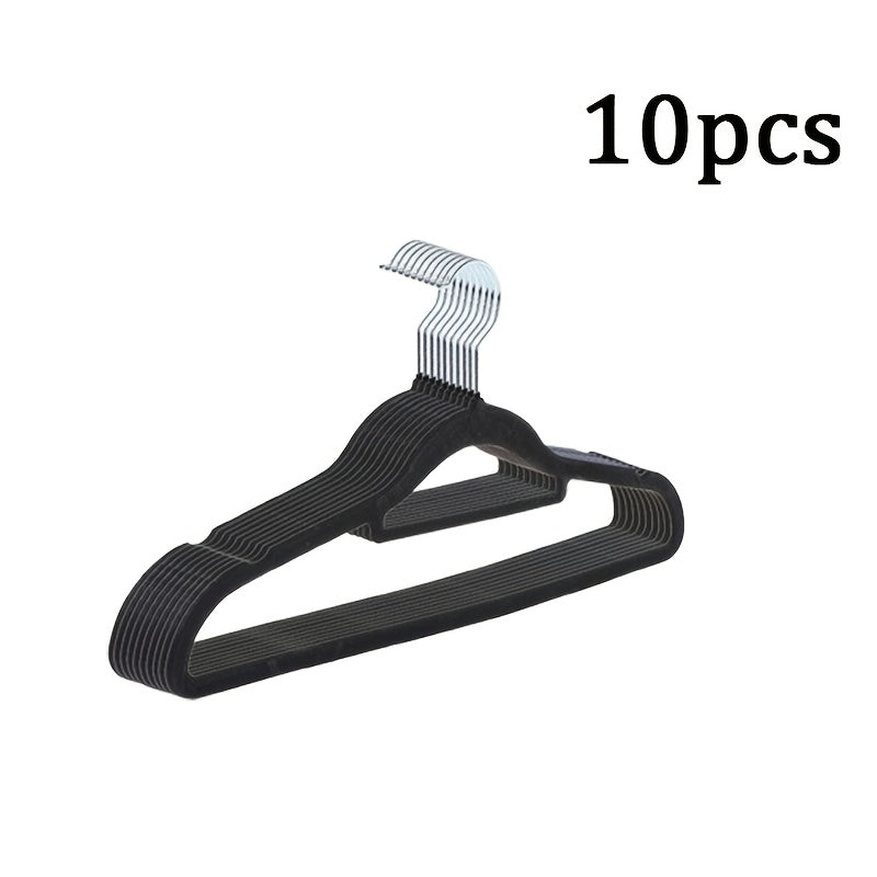 Heavy-Duty Black Velvet Hangers Bundle Includes 5 10 20 or 30 Non-Slip Nano Coated for Coats Pants Dresses